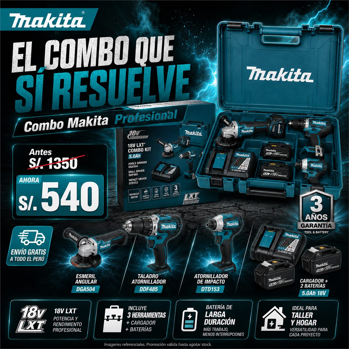 Combo Makita 3 en 1